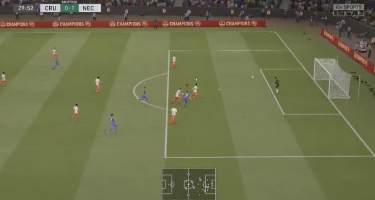 Cruz Azul no logra aguantar la ventaja y en la última jugada del partido Kevin Mercado se logra meter en el área de la Máquina para marcar el tanto del empate.