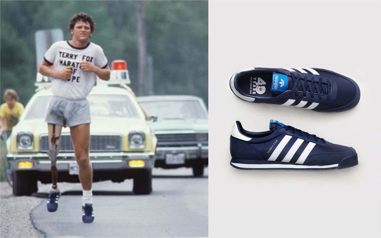 Terry Fox y sus famosos Adidas Orion.