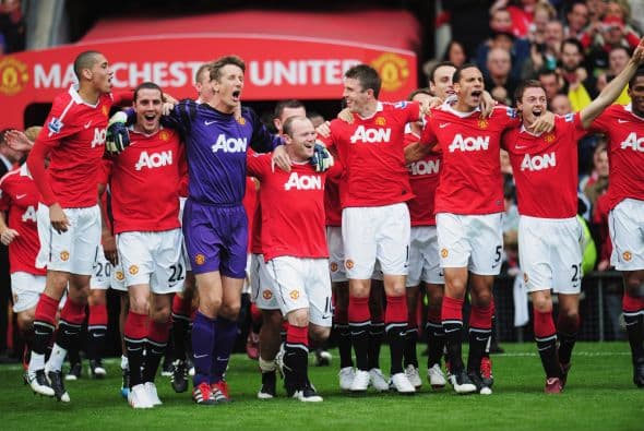 El United era campeón y llegaba el tiempo de festejar.