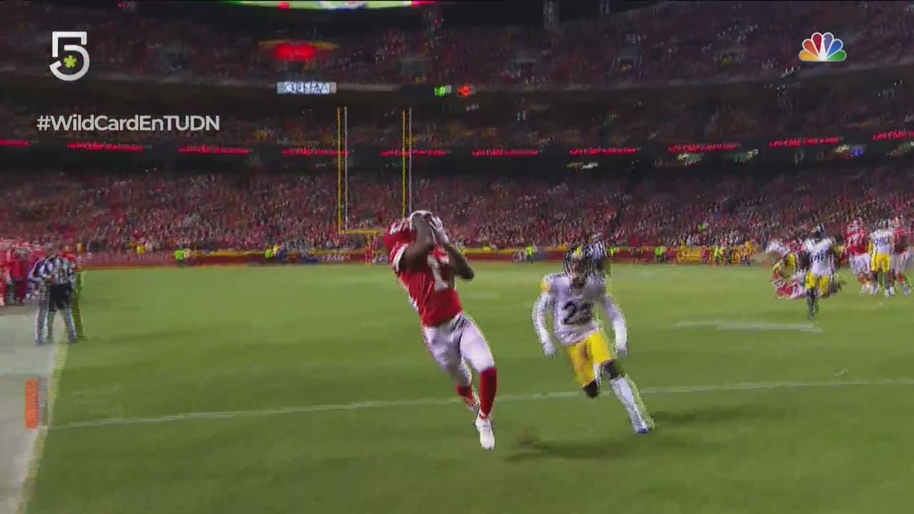 ¡Balazo a las diagonales! Mahomes se luce y Pringle castiga con el TD