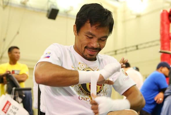 Manny Pacquiao entrena