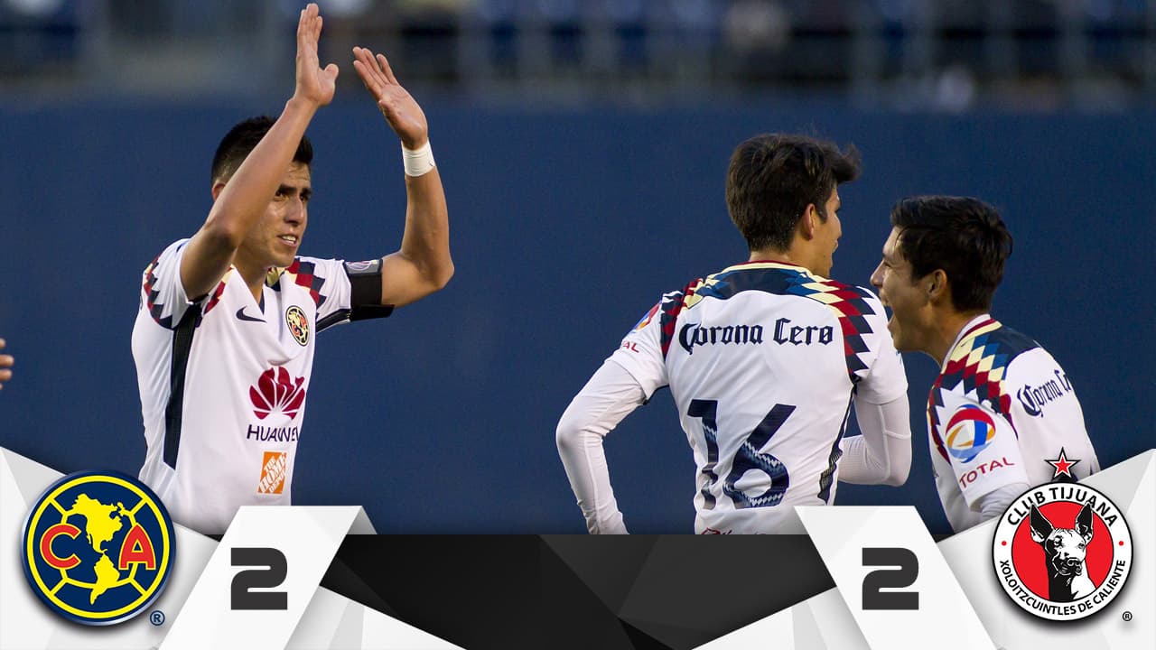 América evitó segunda derrota de 2018 tras empatar 2-2 ante Tijuana en amistoso
