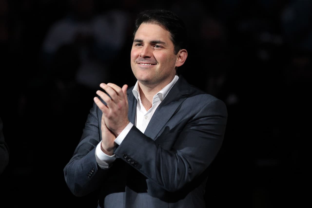 Nov 5, 2012; Memphis, TN, USA; Memphis Grizzlies new chief executive officer Jason Levien is introduced prior to the game against the Utah Jazz at the FedEx Forum. Memphis defeated Utah 103-94. Mandatory Credit: Nelson Chenault-USA TODAY Sports