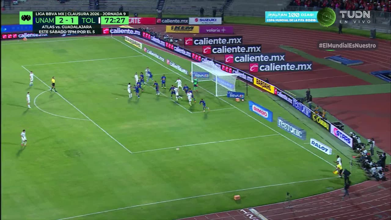 ¡GOL!  anota para Toluca. Diego Barbosa