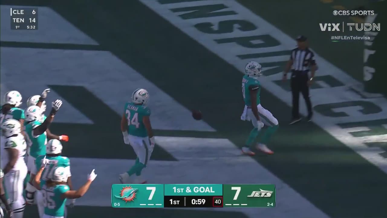 ¿Y este milagro? Touchdown de Dolphins con Ollie Gordon III