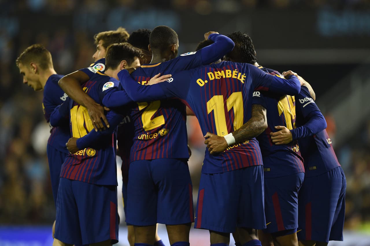 Ousmane Dembélé marcó el primer gol de Barcelona al minuto 36 del primer tiempo para el 0-1.