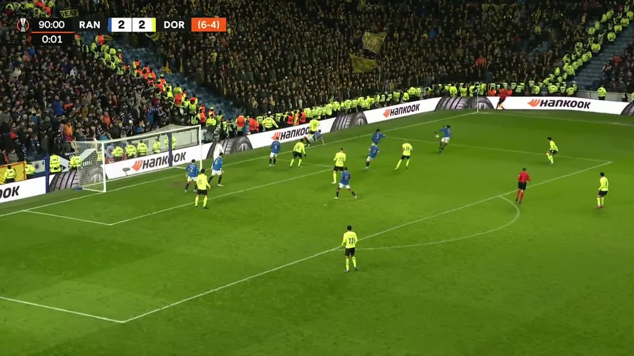 ¡TIRO ATAJADO! disparo por Ryan Kent.