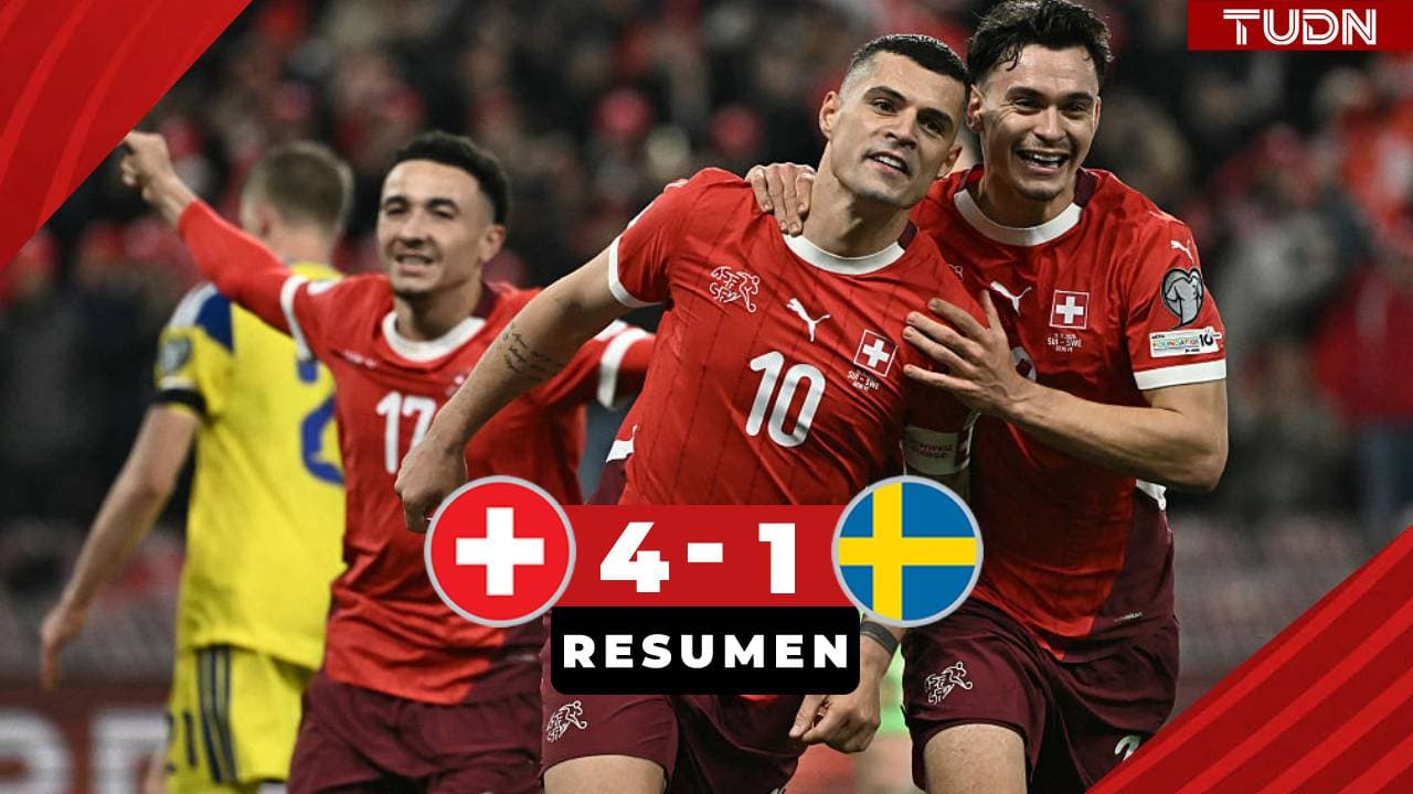 Suiza aplasta a Suecia y queda muy  cerca del Mundial 2026