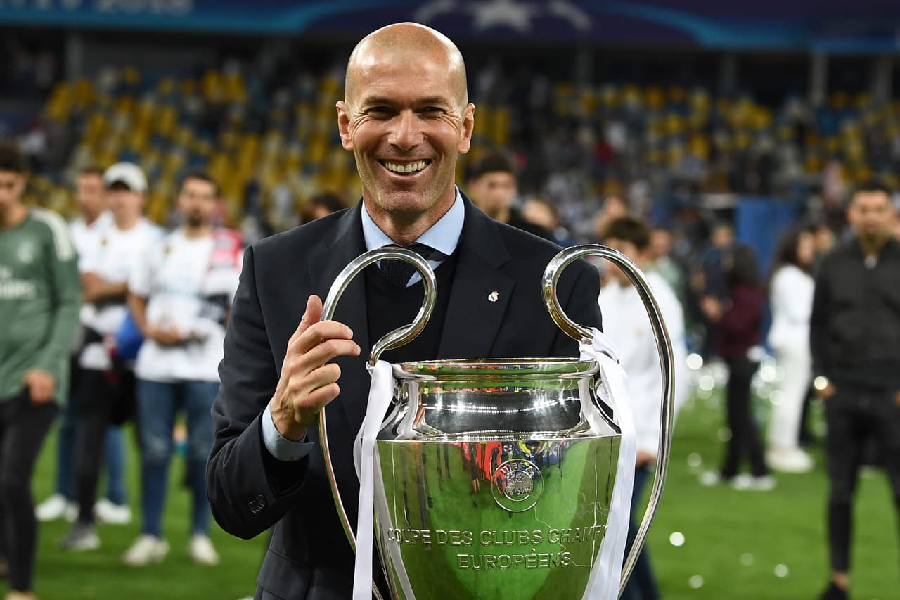 ‘Zizou’ tiene cinco Champions de las 13 en la historia del equipo blanco.
