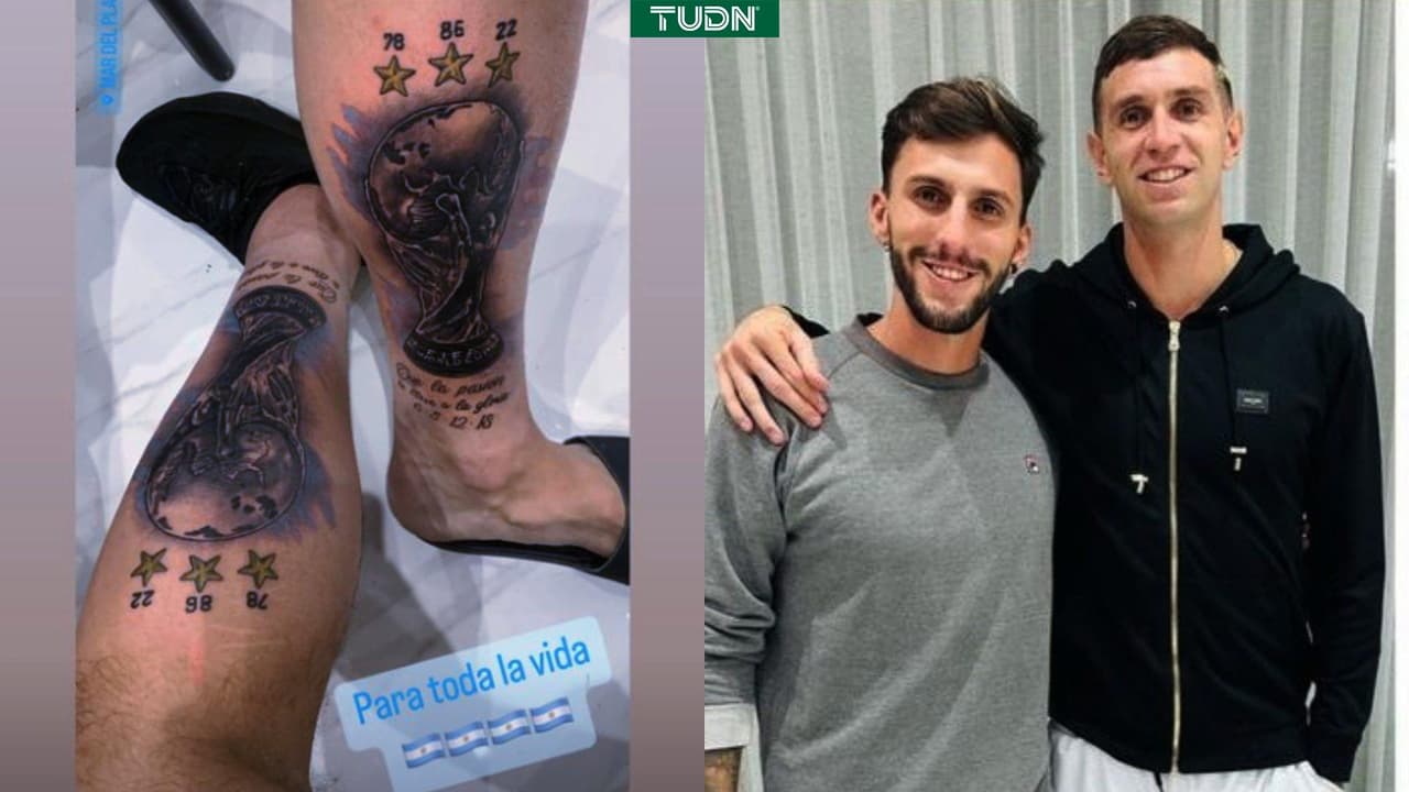 Argentina: Emiliano 'Dibu' Martínez se tatúa la Copa del Mundo
