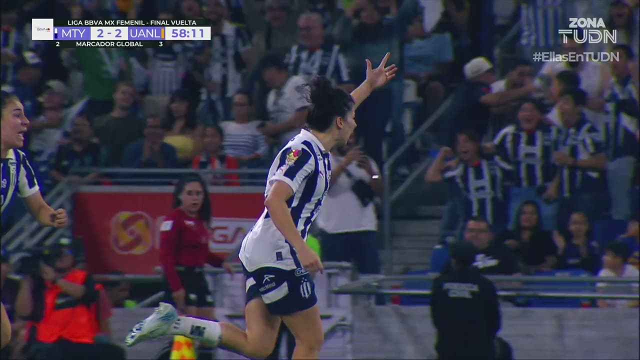 ¡Revive Rayadas! Lu García hace explotar el estadio con la chilena para el 2-2