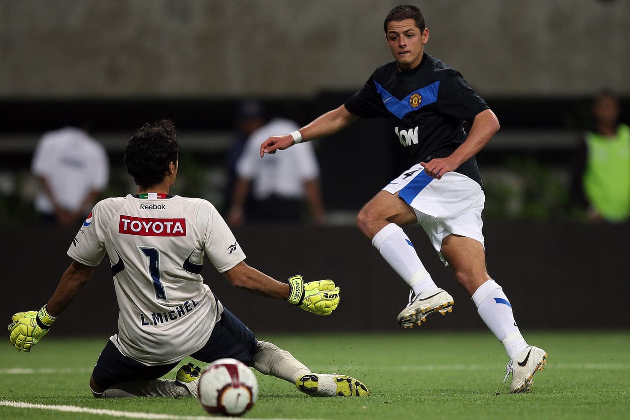 Aunque en la segunda mitad tuvo sus oportunidades, el portero del Rebaño Luis Michel le negó la posibilidad de anotar con la camiseta de los Red Devils.