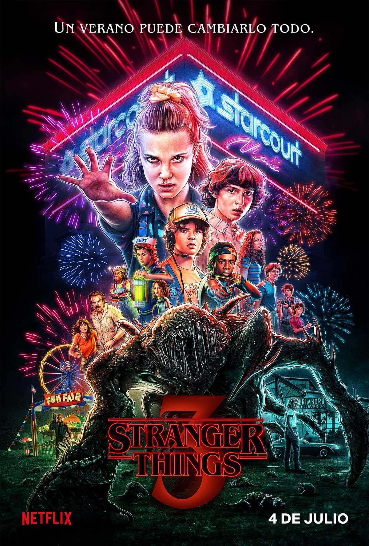 Stranger Things / Netflix (2016) - Homenaje a los clásicos misterios sobrenaturales de los años 80, "Stranger Things" es la historia de un niño que desaparece en el pequeño pueblo de Hawkins, Indiana, sin dejar rastro en 1983.
<br>