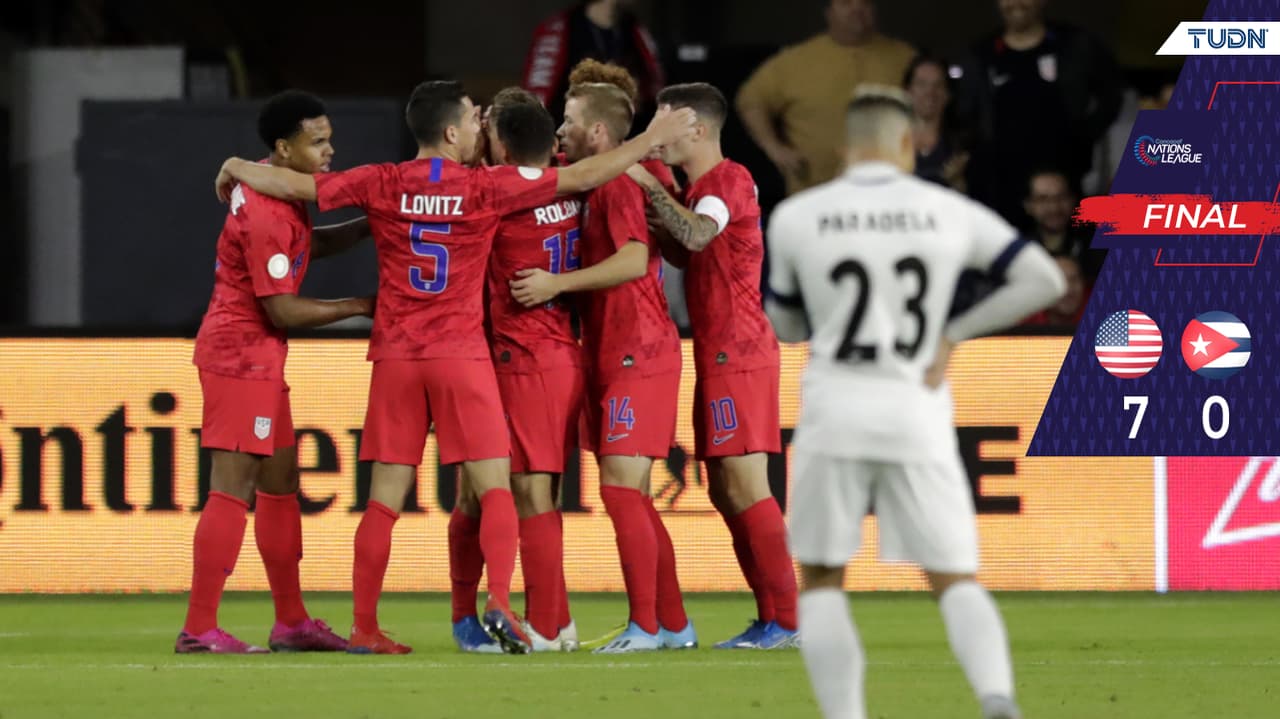 Estados Unidos goleó a Cuba en la Concacaf Nations League.