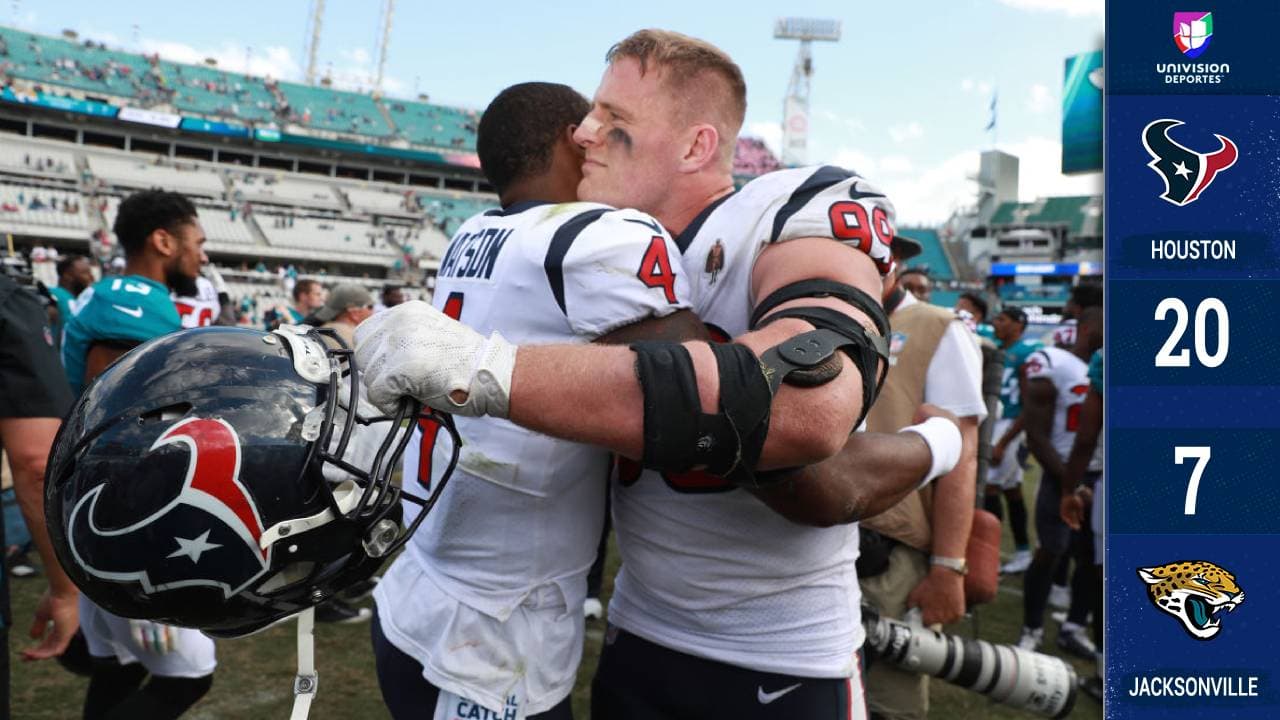 Los Texans se colocan con marca de 4-3 a costa de un inoperante equipo de Jacksonville, cuyo QB Blake Bortles fue mandado a la banca por una infame actuación.
