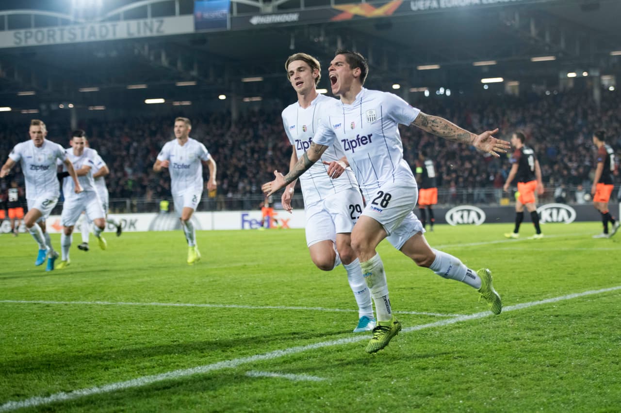 Grupo D: LASK 4-1 PSV; Rosenborg BK 0-2 Sporting Lisboa