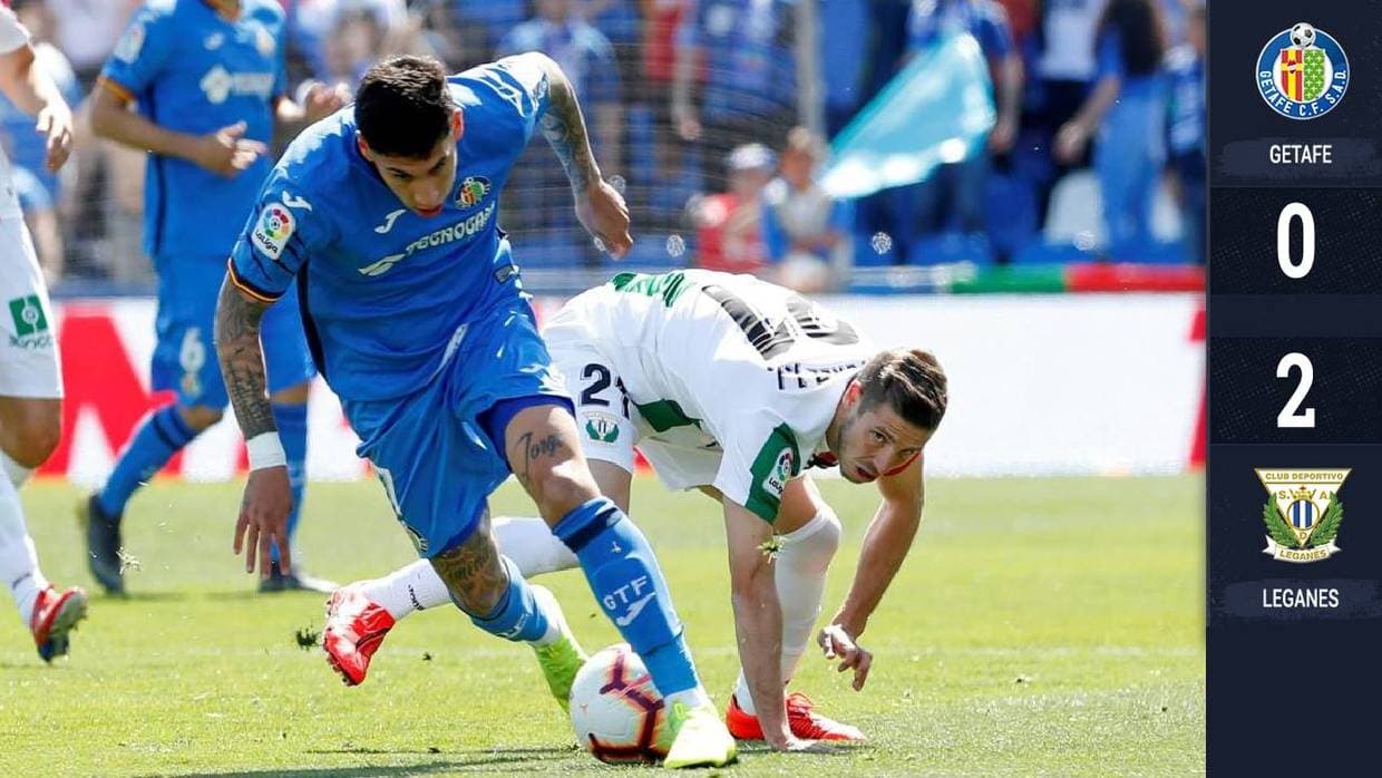 Sin Diego Reyes el Leganés se lleva el derbi del sur de Madrid ante el Getafe