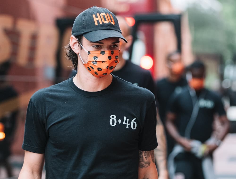 La llegada de Houston Dynamo a Orlando, Florida.