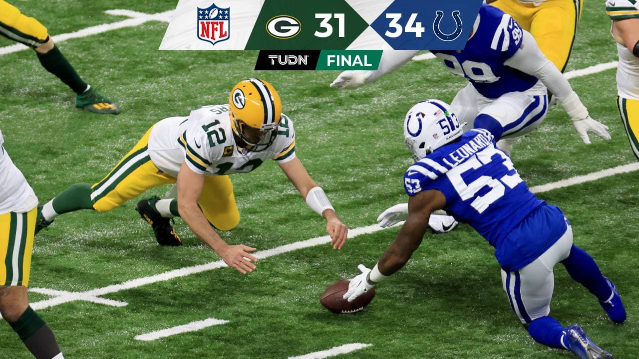 Packers cae ante Colts en tiempo extra; Chargers y Broncos ganan