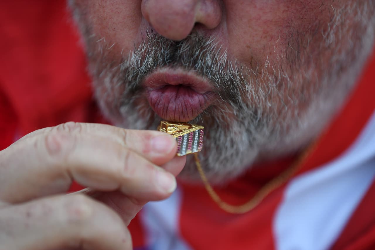 Los aficionados del Atlético de Madrid hicieron su parte para apoyar al equipo.