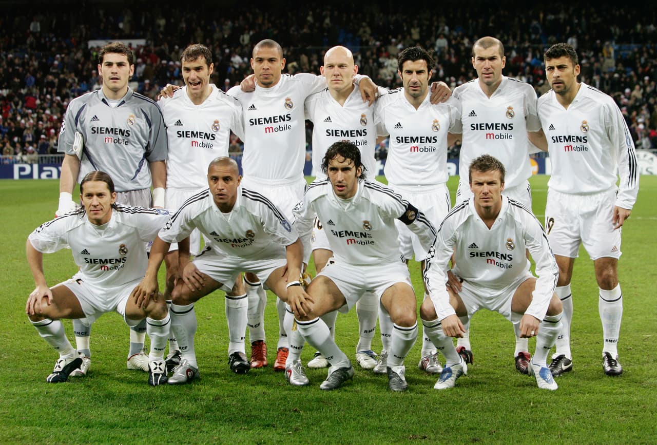 Los hitóricos Galácticos del Madrid, el 'dream team' del futbol mundial.