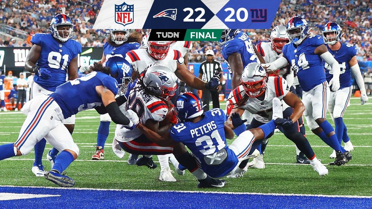 Pats vence a Giants y finaliza invicto la pretemporada de NFL
