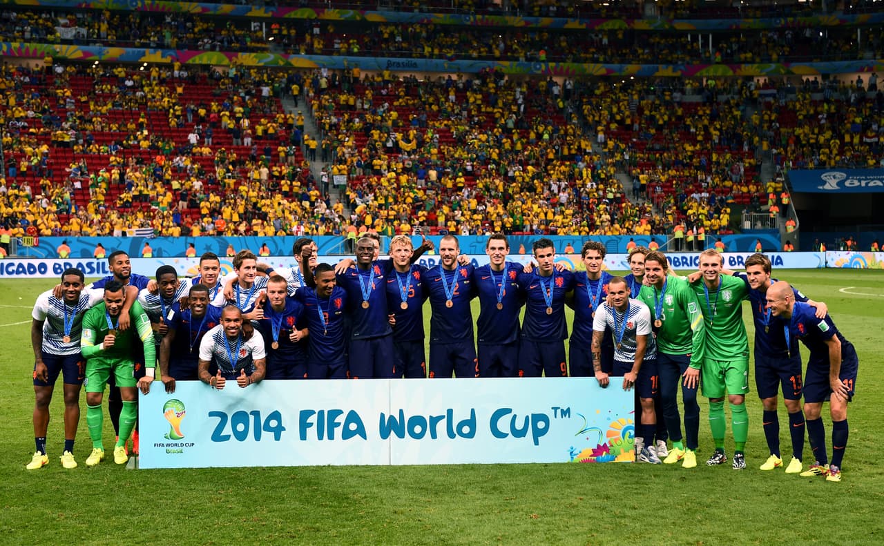 Holanda fue el ganador del partido por el tercer lugar en el Mundial de Brasil 2014, venciendo al anfitrión por 3-0 con goles de Robin Van Persie, Daley Blind y Georgino Winjaldum.