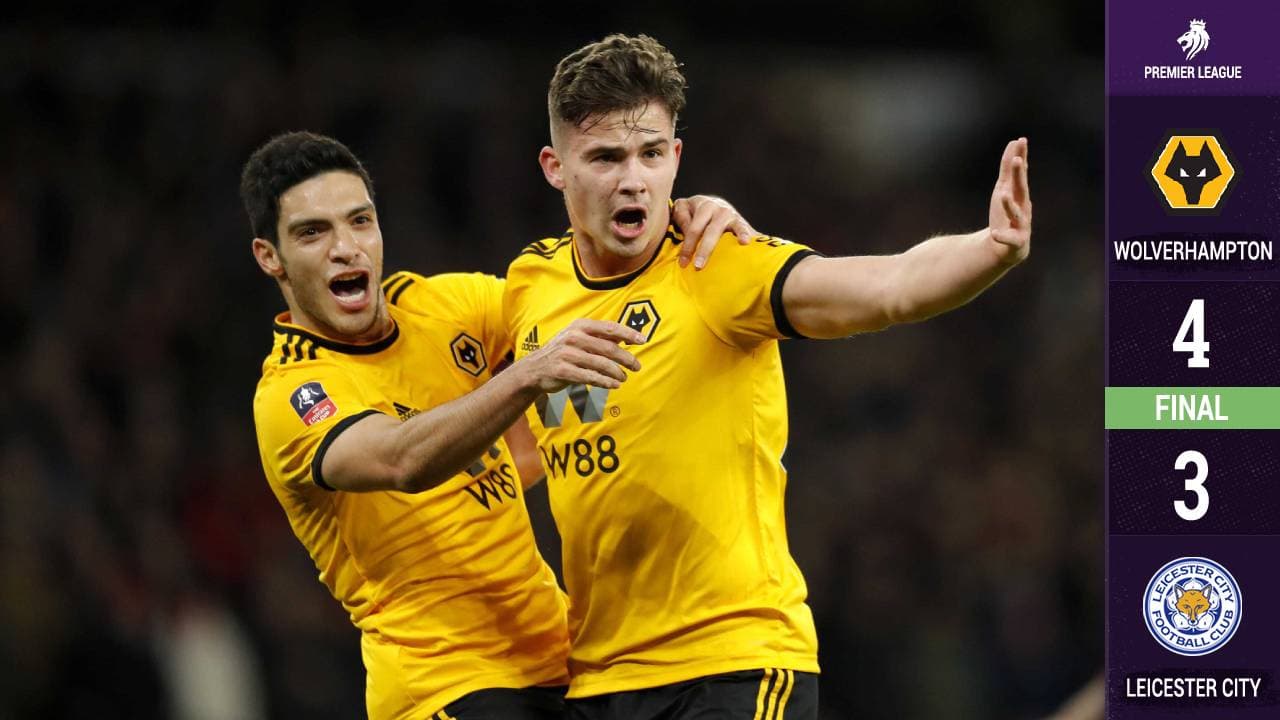 Raúl Jiménez se lució: dio el pase de gol con el que Wolverhampton derrotó a Leicester 