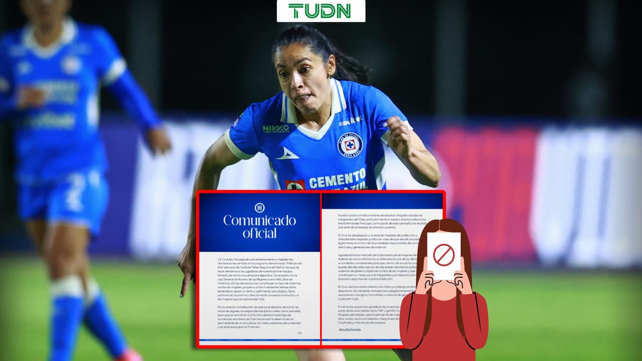 Cruz Azul emite comunicado en apoyo a sus jugadoras de la Liga Femenil