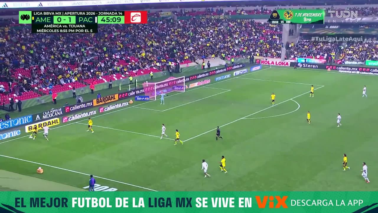 ¡Golazo de la Bomba! Henry Martín empata el partido tras un jugadón colectivo del América