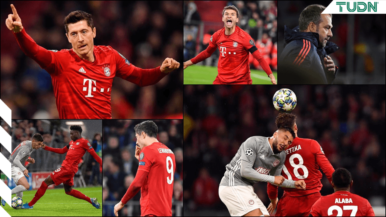 Bayern Munich anota dos goles en el segundo tiempo contra el Olympiacos y obtiene victoria; Lewandowski ha anotado seis goles en cuatro partidos de la Champions League.