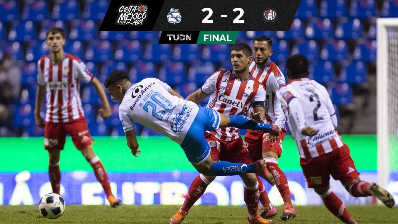 San Luis le empata en la última jugada a Puebla en su casa