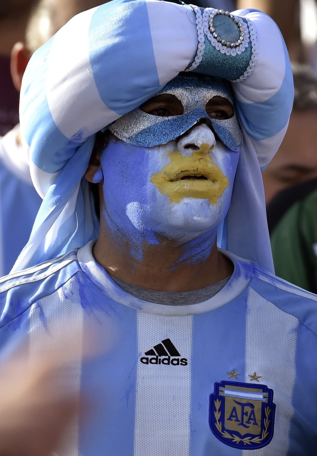 La hinchada no podía faltar a la cita donde Argentina busca alzarse en lo más alto de la Copa América con las esperanzas depositadas en Messi y compañía.