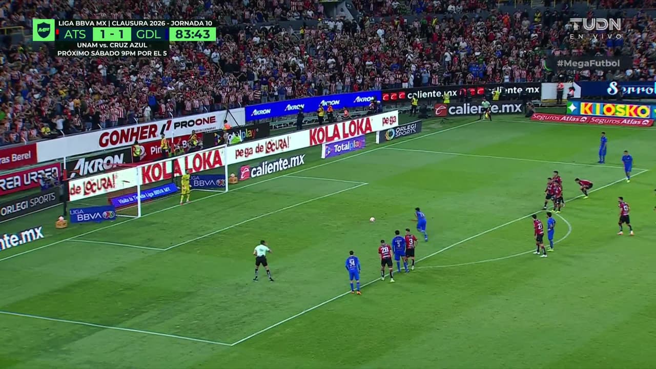 ¡GOL!  anota para Guadalajara. Ángel Sepúlveda