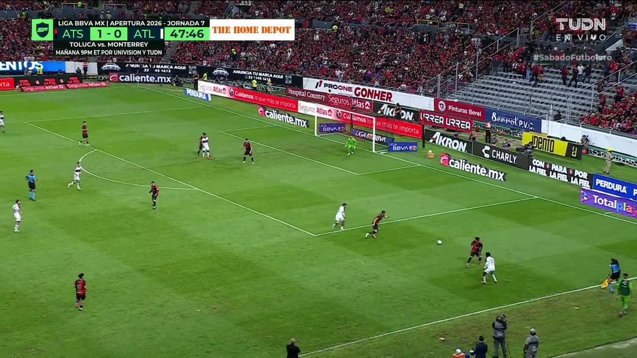 ¡GOL!  anota para Atlante. Martín Sarrafiore
