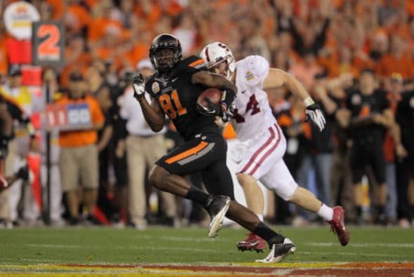 1. Justin Blackmon - Oklahoma State - Edad 22 años - Estatura 1.85 m (6'1") - Peso 94 kg (207 lb)
