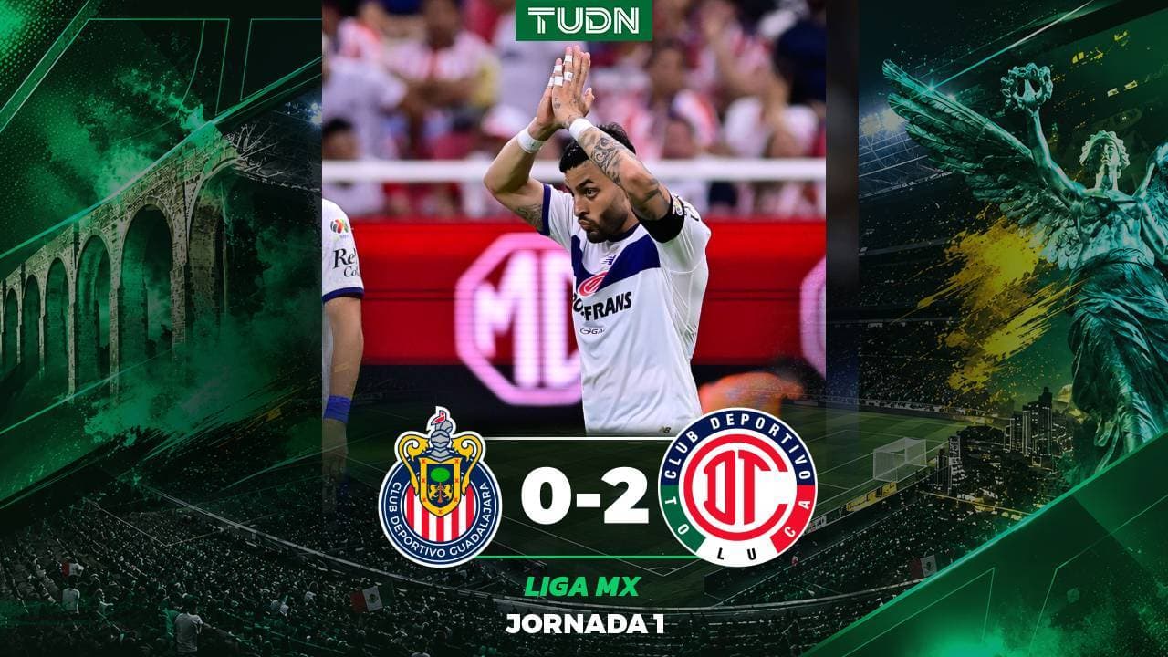 Toluca derrota a Chivas con goles de Alexis Vega y Jesús Gallardo en Liga MX