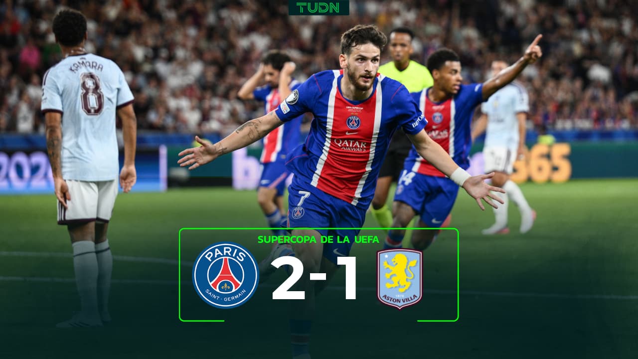Resumen | PSG vence al Aston Villa y es bicampeón de la Supercopa de la UEFA