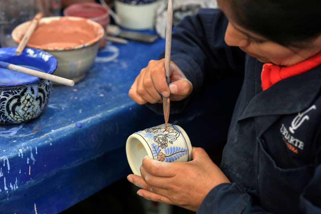 Está inspirado en el arte de la Talavera.