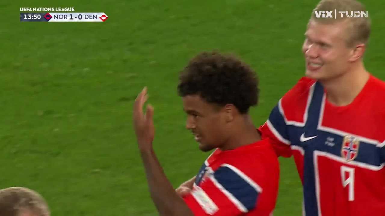 ¡Brutal golazo! Noruega abre el marcador gracias a Oscar Bobb