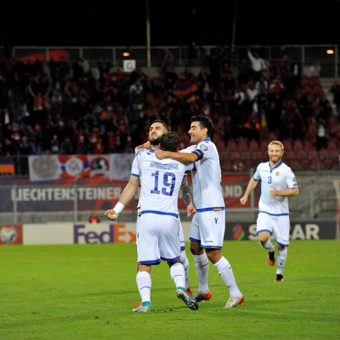 Liechtenstein 1-1 Armenia.