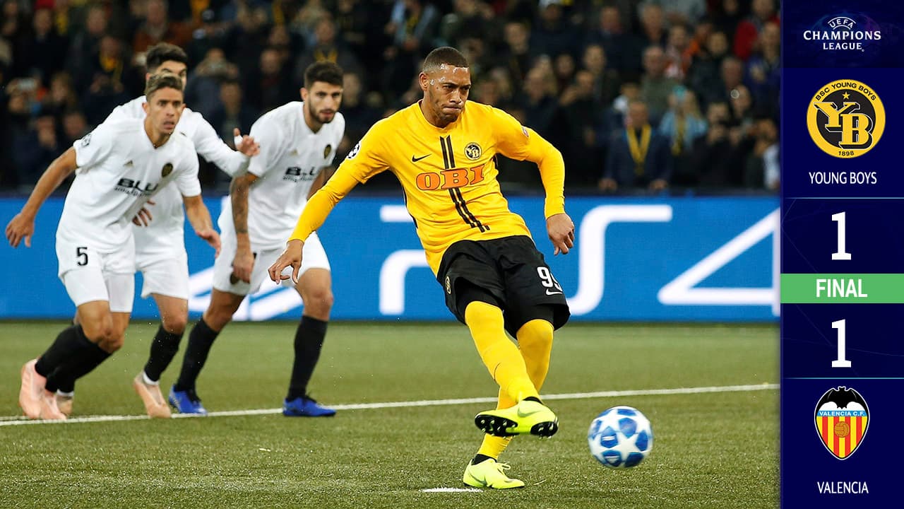 ¡Chamacos canijos! Los Young Boys le sacan el empate al Valencia y le complica el grupo