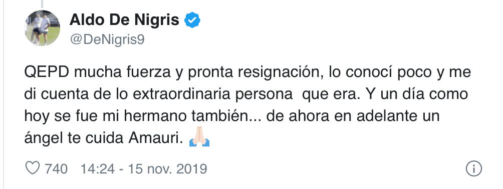 Clubes y jugadores lamentan profundamente el sensible fallecimiento de Jorge Vergara Madrigal.