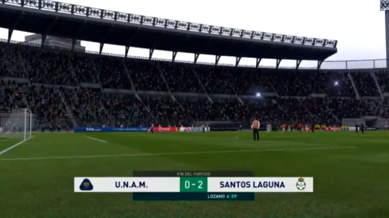 Con dos goles de Lozano, la escuadra universitaria conoció la derrota en el futbol virtual.