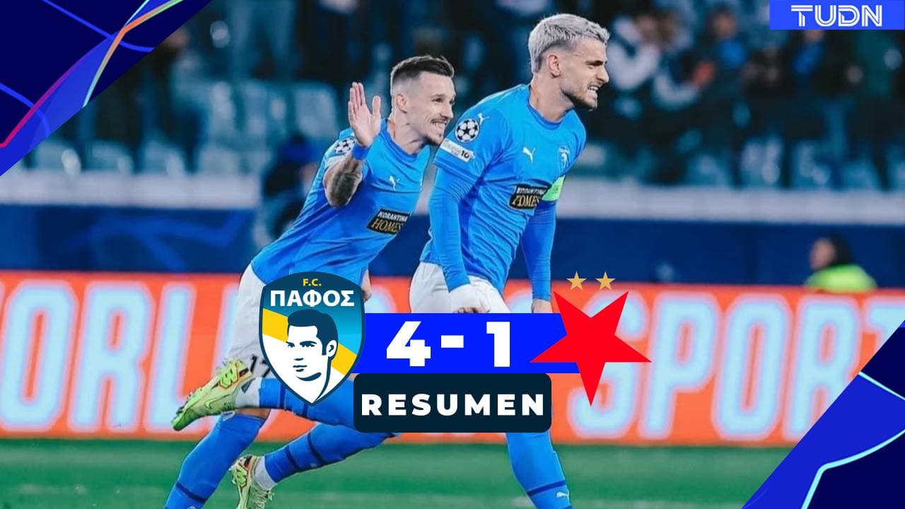 Resumen | Pafos derrota al Slavia Praga y ambos se despiden de Champions