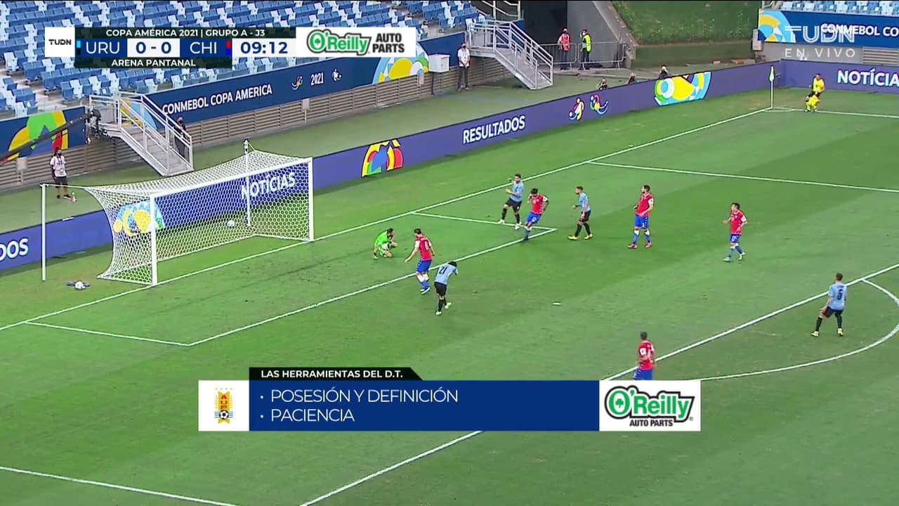 ¡TIRO ATAJADO! disparo por Giorgian de Arrascaeta.