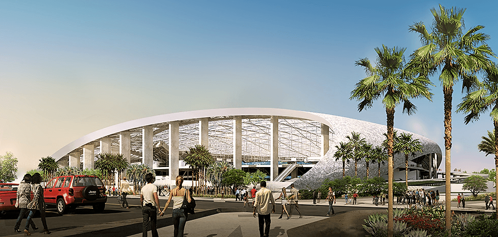 El 17 de noviembre, después de estudiar y evaluar cuál sería la mejor locación para construir la nueva casa del fútbol americano en Los Ángeles, se puso la primera piedra.