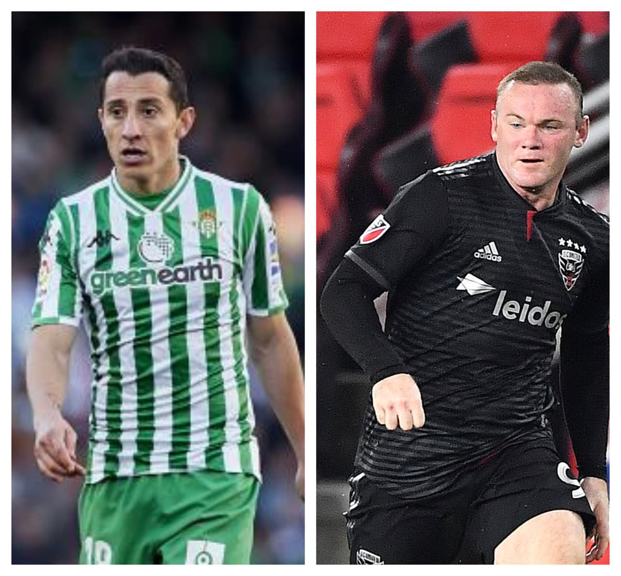 Andrés Guardado y Wayne Rooney