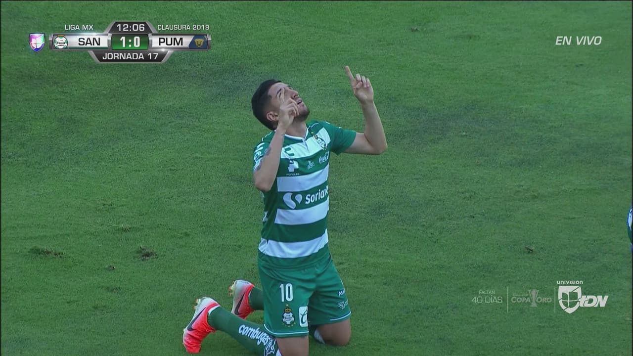 ¡Madre mía, qué golazo! De manera espectacular, Diego Valdés adelanta a Santos