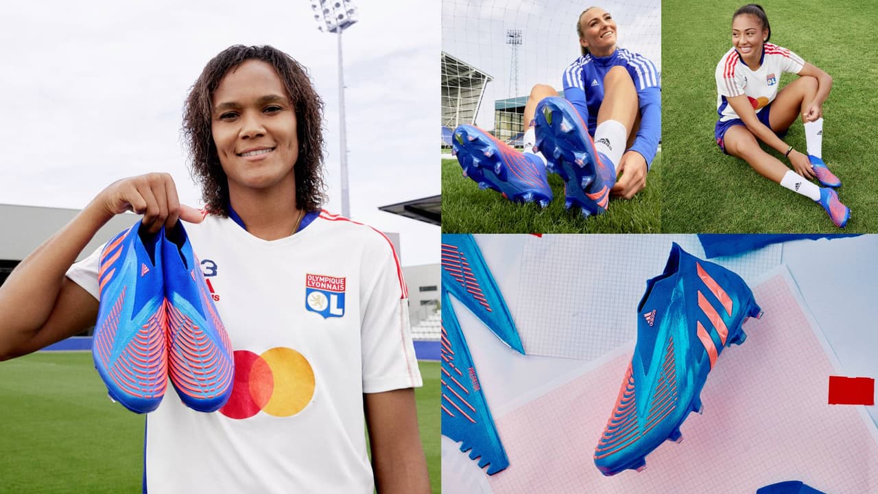 Wendie Renard, Tonni Dugan y Selma Bacha presumen los nuevos Adidas Predator Edge.